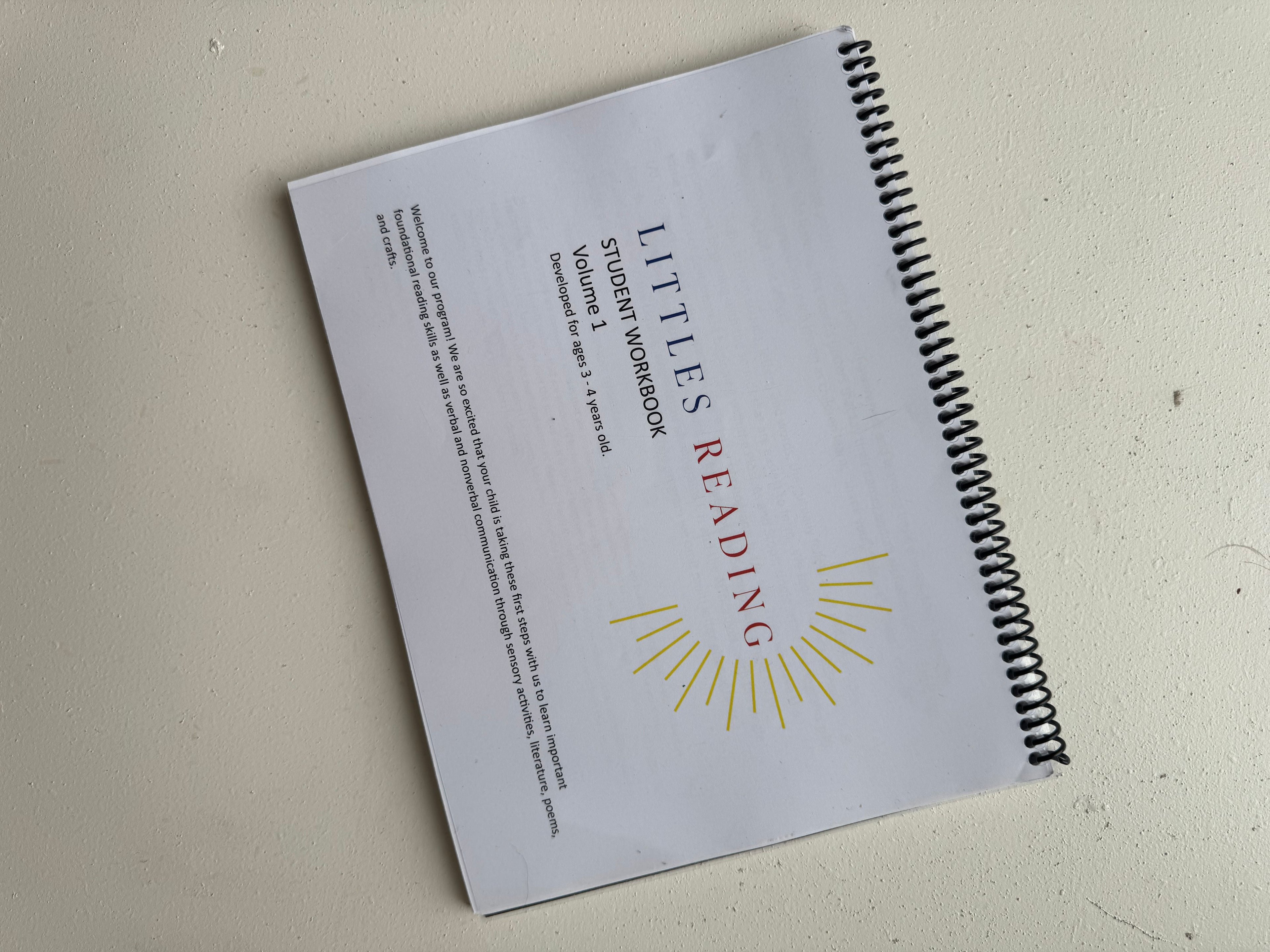 First Year Preschooler Curriculum. Volume 1 Workbook