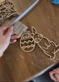 Easter egg & bunny play dough cutter