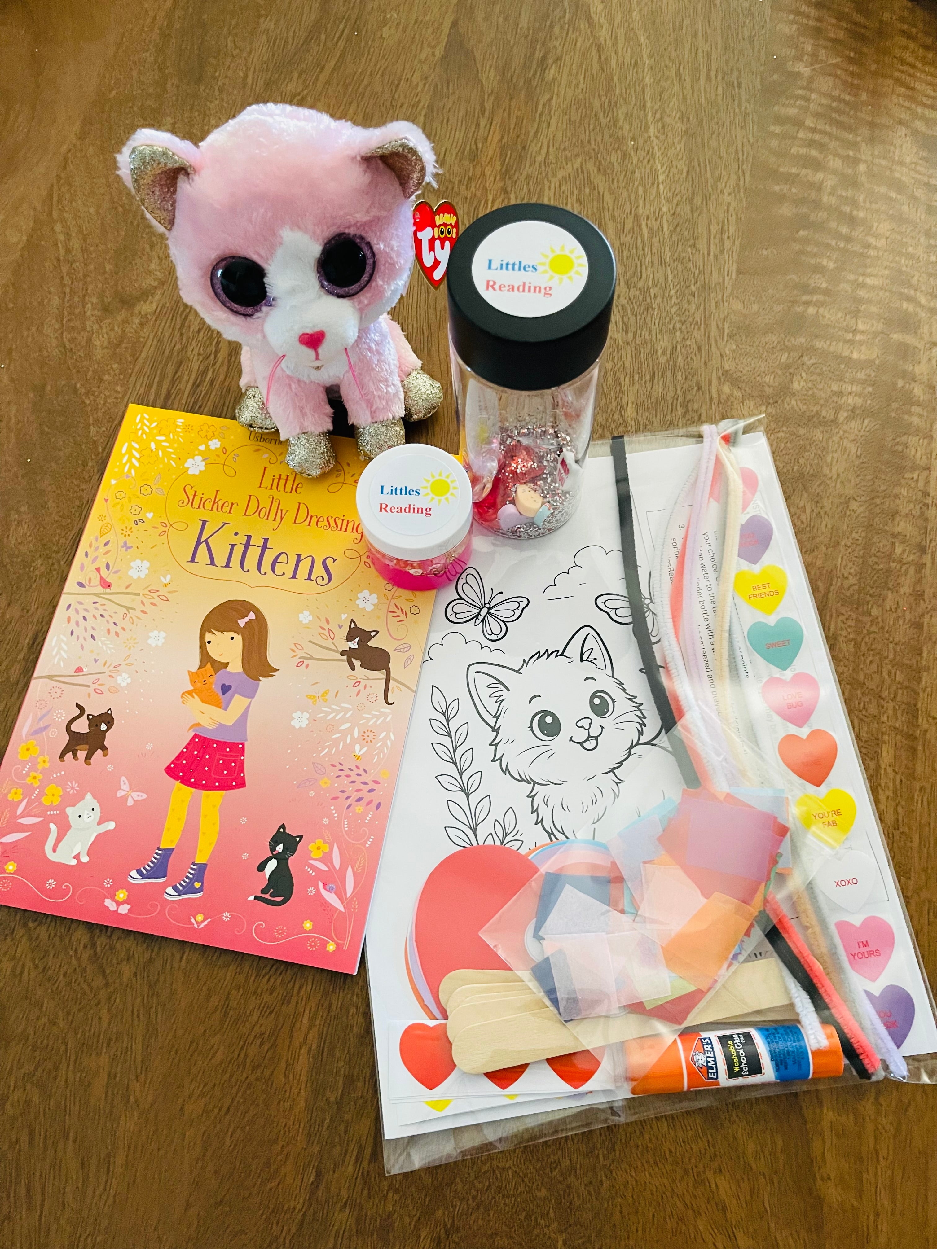 Pink Kitten Valentine Box