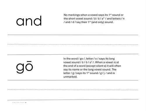 Emergent Reader Curriculum. Volume 1 Workbook