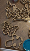 Fairy, butterfly, mushroom, & flower play dough cutter